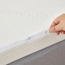 7cm (3inch) Memory Foam Mattress Topper Enhancer Overlay Dual-Layer Back Pain Relief, Includes  Zip Removable Washable Cover