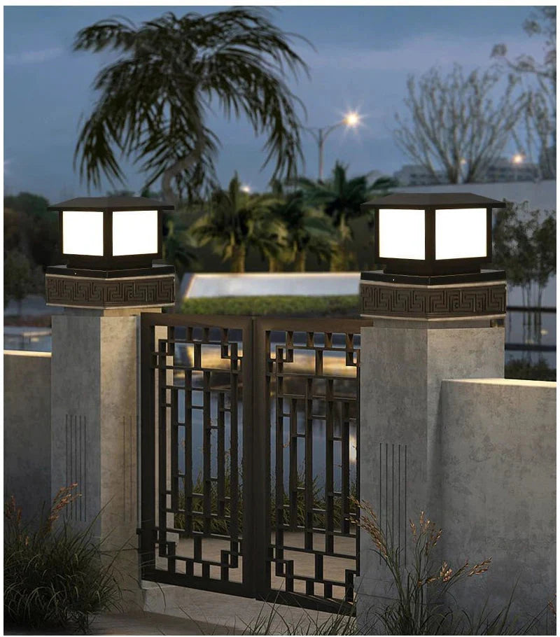 LED Solar Outdoor Light Pillar Solar Lights Waterproof