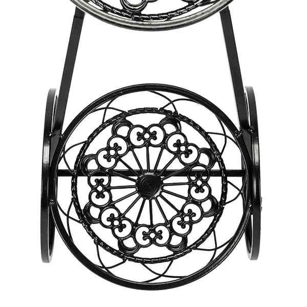 3-Tier Bicycle Plant Stand Wrought Iron Tricycle Planter Home Garden Patio Decor Flower Pots Shelf Indoor Outdoor