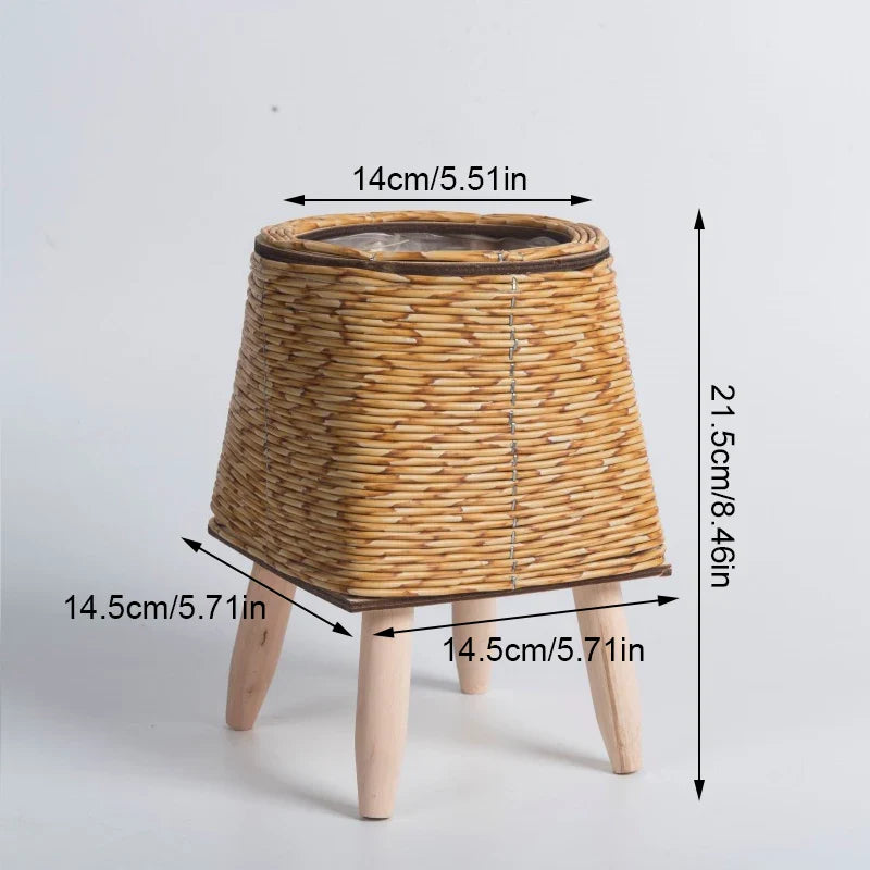 Woven Flower Basket With Removable Legs