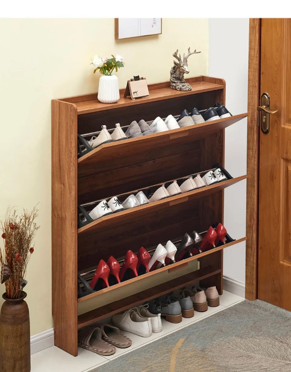 Flip Over Shoe Cabinet Simple Modern Door-side Tip-up Shoes Rack Ultra-thin Economical Home Multi-functional Assembled Shoe Rack