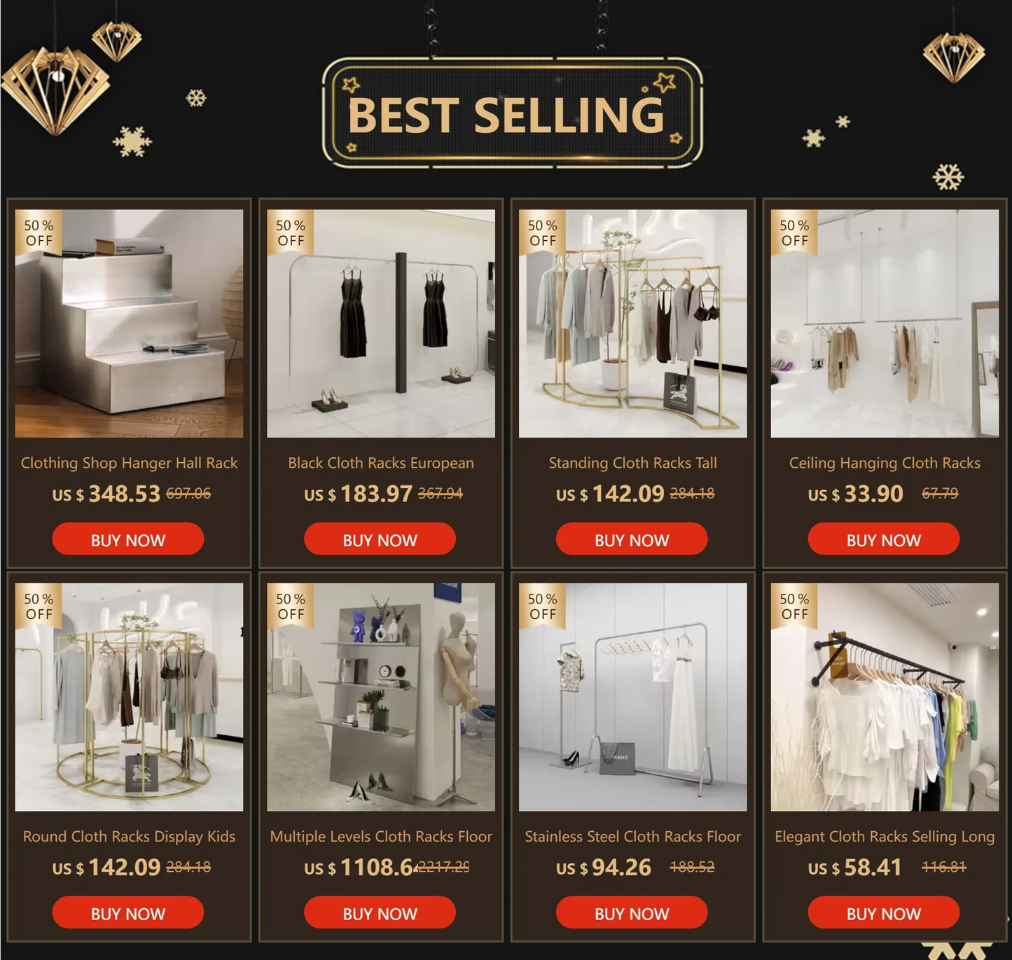 Mobile Cloth Racks Wheels Metal Multiple Levels Portable Adjustable Commercial Clothes Hanger Display Cabide Home Furniture