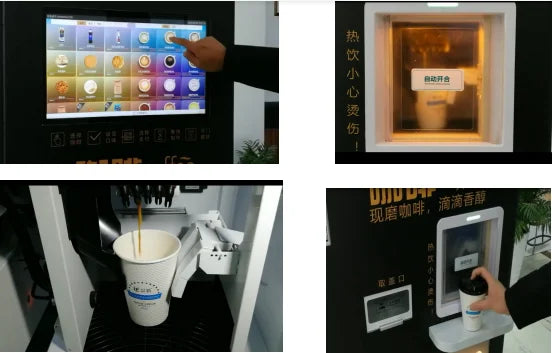 Automatic Coffee Vending Machine Drink Snacks Integrated Commercial with Snack Machines MDB System coffee machines With Grinder