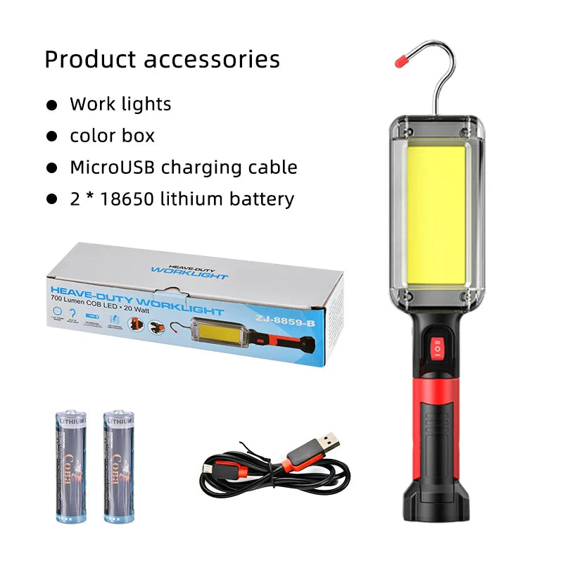 Led Portable Magnetic Light Hook Clip Waterproof