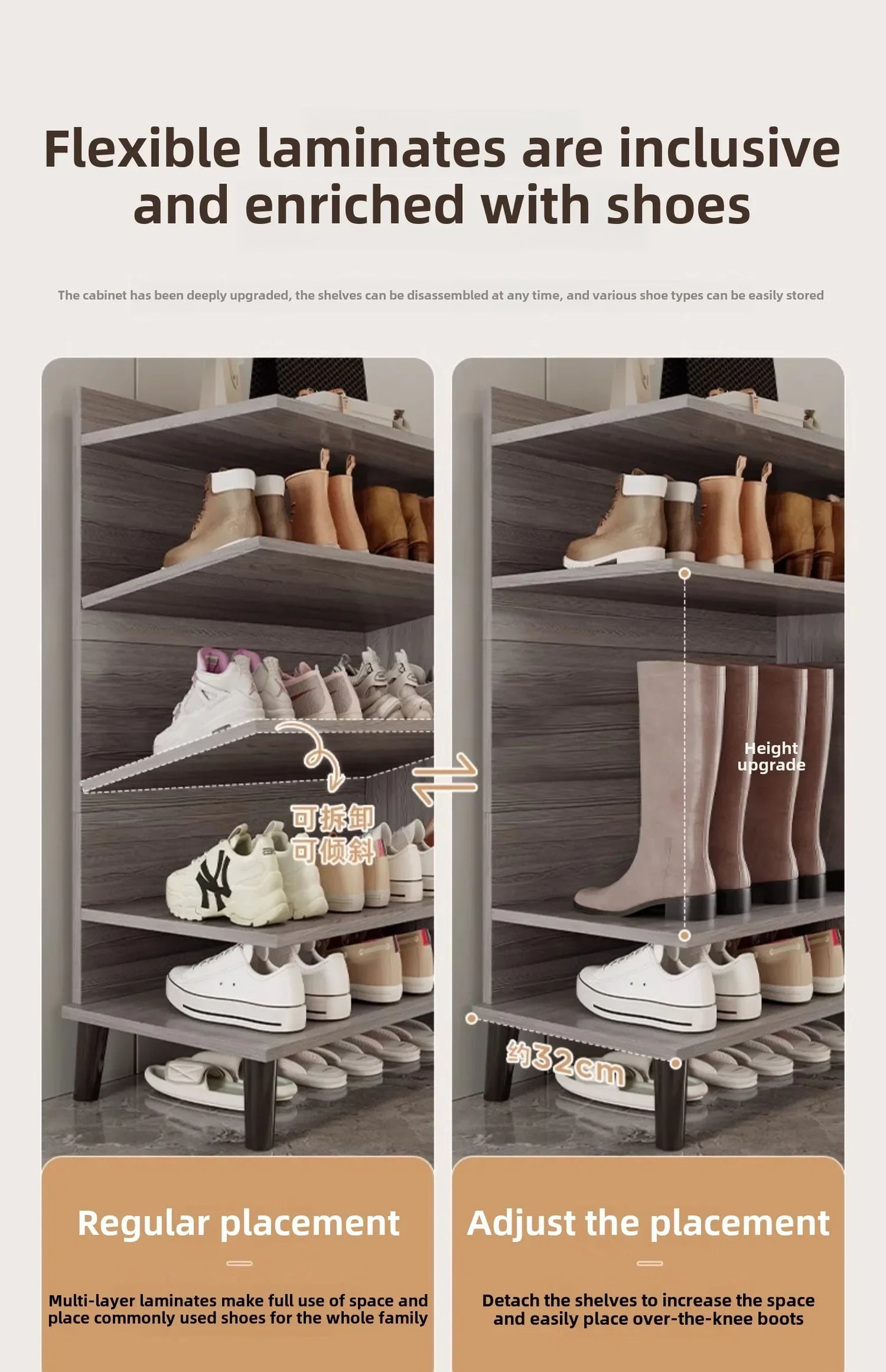 Corridor Shoe Cabinet At The Entrance of The Home Corridor Indoor Entrance Door Entrance Cabinet New Solid Wood Rack Shoe Shelf