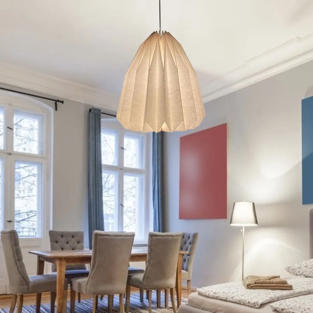 Hanging Lamp Cover Nordic Style Chandelier Lamp Shade Creative Folding Decorative Pendant Light Shade for Living Room Decor