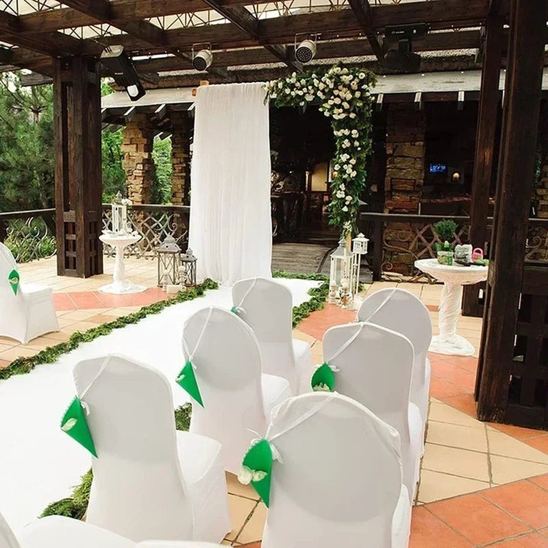 10Pcs Solid Color Chair Cover Spandex Slip Cover Stretch Wedding Banquet Party Reataurant Banquet Hotel Dining Chair Covers