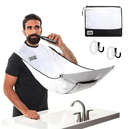 Beard Bib Apron Shaving Set for Dad As Seen on Shark Tank Men's Hair Catcher for Shaving Grooming Accessories Packing
