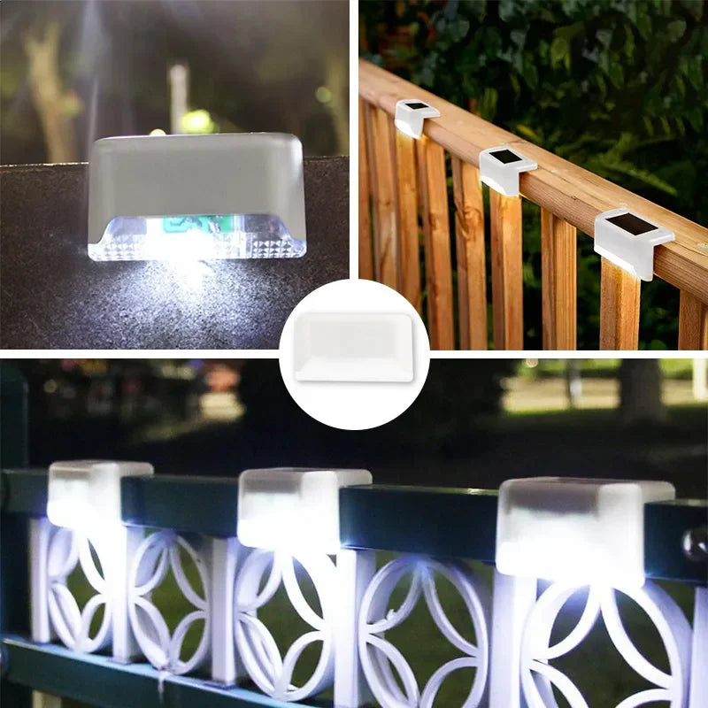 Warm White LED Solar Step Lamp