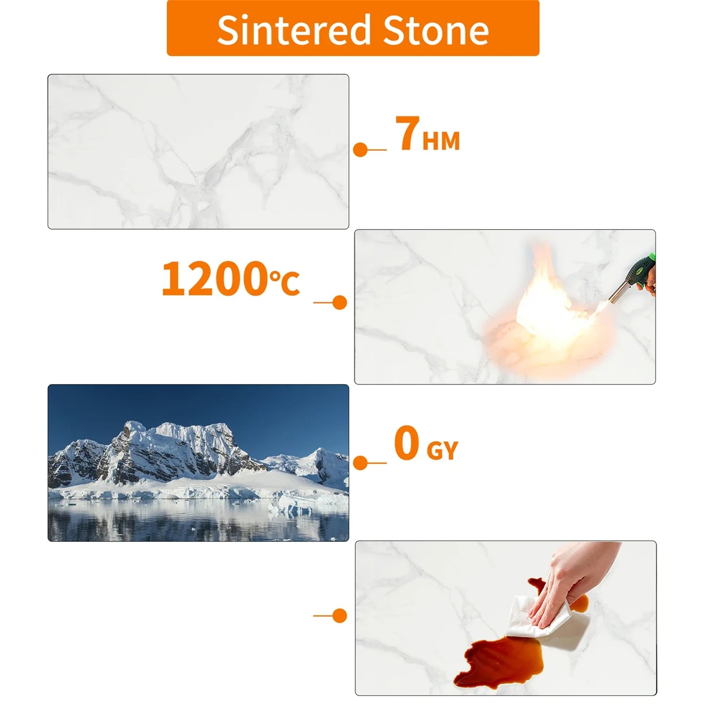 High-End Round Bar Table, Small Kitchen Dining Table, Cocktail Table for Living Room, Party Stone Top, Tall, 100cm
