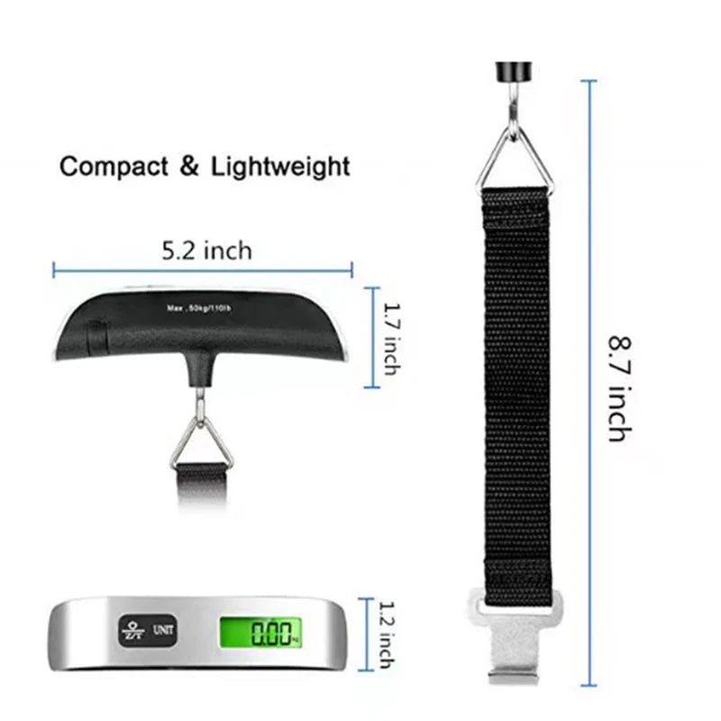 Portable Scale Digital LCD Display 110lb/50kg Electronic Bag Weight Balance Tools
