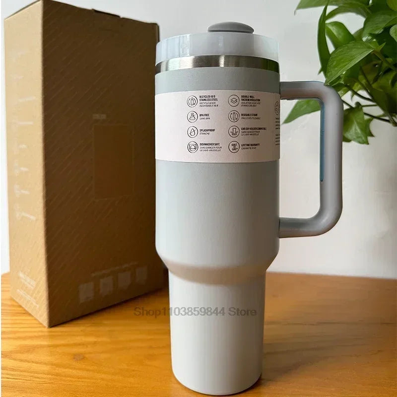 2025 new Large Capacity 40Oz Stainless Steel Vacuum Flask - Insulated Tumbler Cup with Lids and Straws, Perfect for Travel