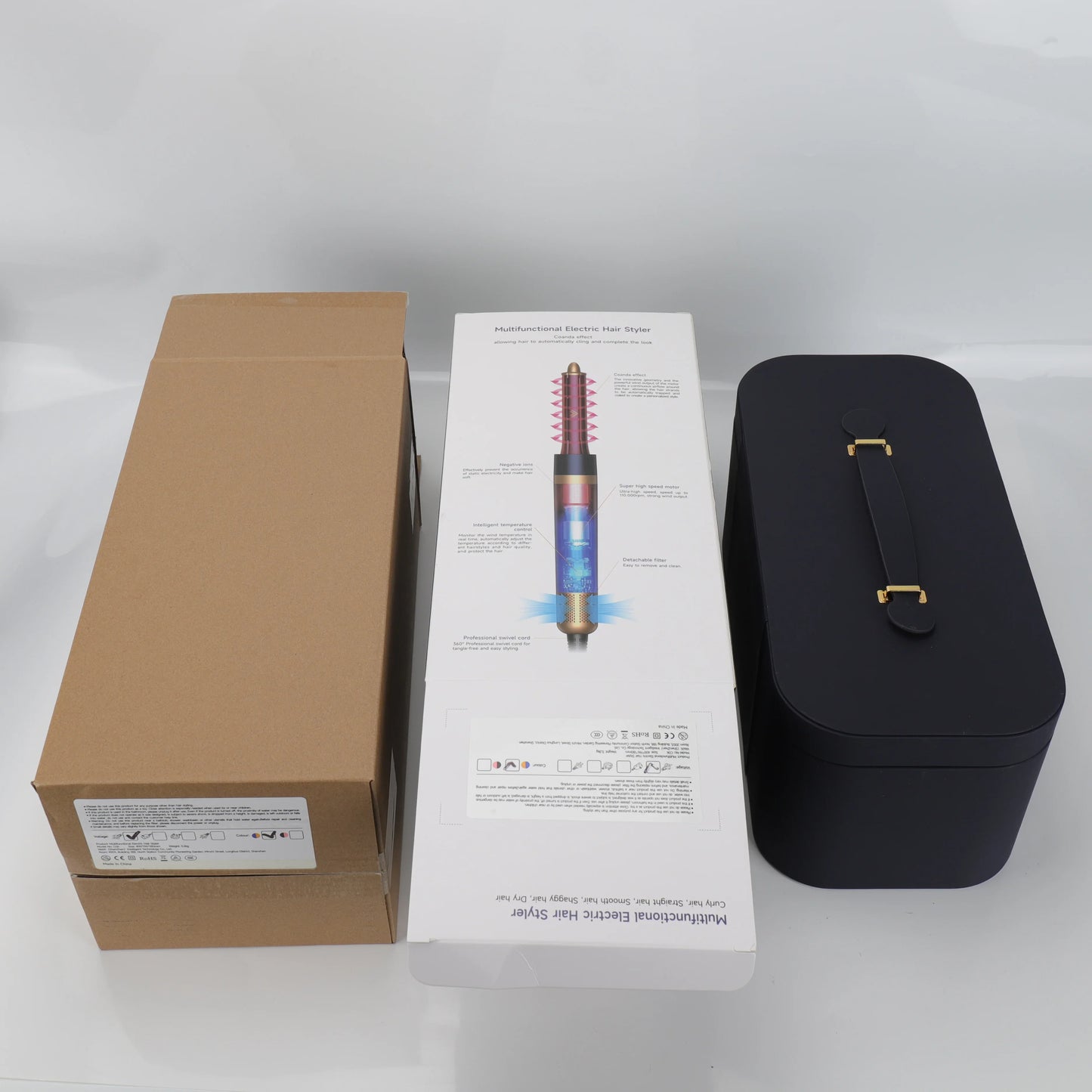 6-in-1 Multi-Styler Hair Dryer & Airwrap - Professional Negative Ion Styling Tool with Auto-Wrap Curlers