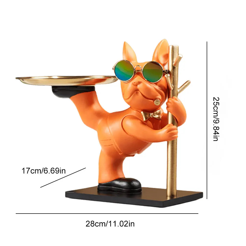 Bulldog Cool Sculpture Dog Ornament