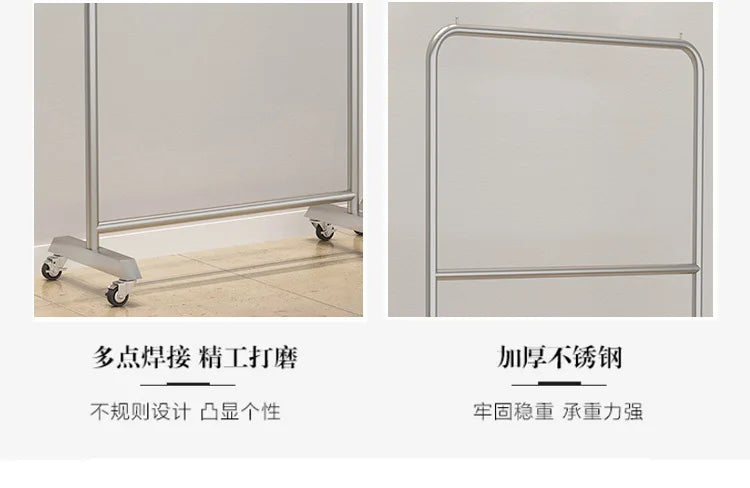 Mobile Cloth Racks Wheels Metal Multiple Levels Portable Adjustable Commercial Clothes Hanger Display Cabide Home Furniture