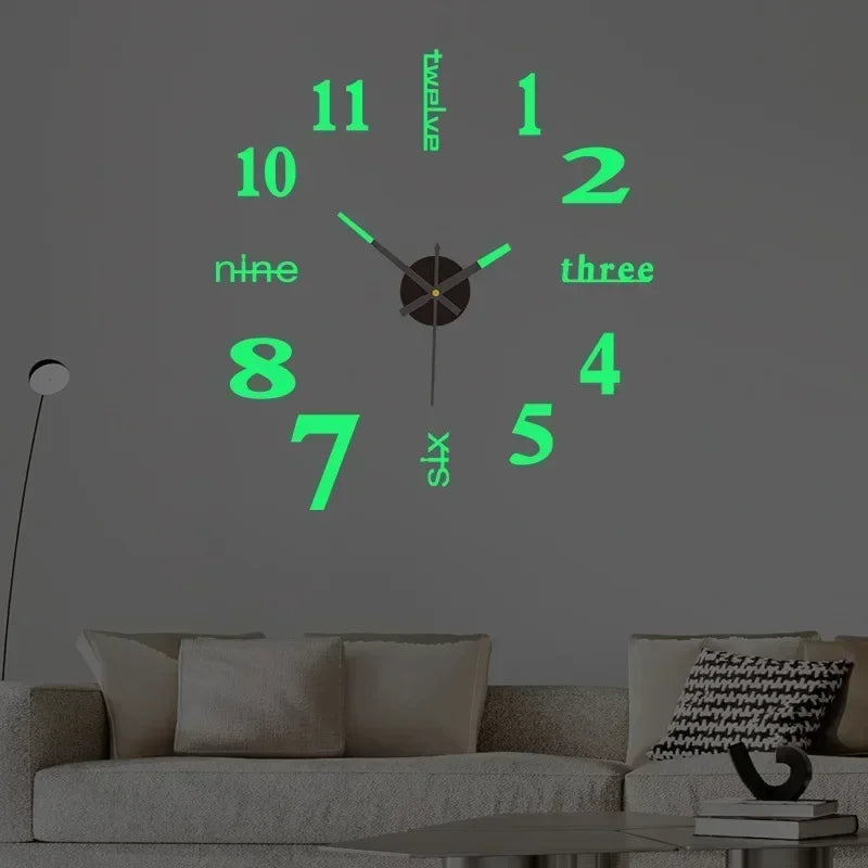 3D LED Digital Alarm Clock Wall Clock