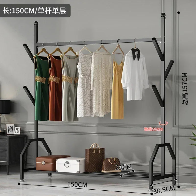 Hanger Clothing Garment Rack Clothes Wardrobes Heavy Duty Rolling Clothes Organizer with Wheel Perchero Coat Standing Coat Rack