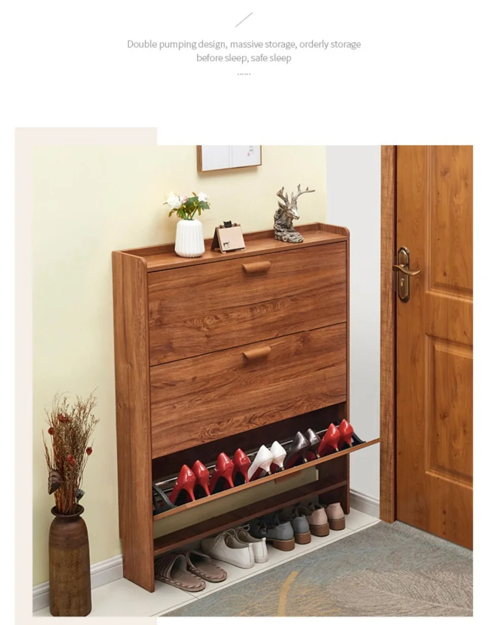 Flip Over Shoe Cabinet Simple Modern Door-side Tip-up Shoes Rack Ultra-thin Economical Home Multi-functional Assembled Shoe Rack