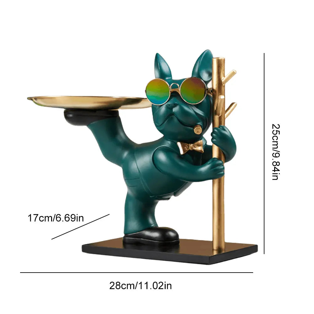 Bulldog Cool Sculpture Dog Ornament
