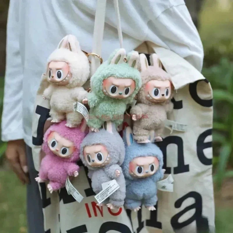 Genuine Labubu 1st And 2nd Generation Series Vinyl Pendant Doll Model Toys Cute The Monster Labubu Keychain Toy Christmas Gift 