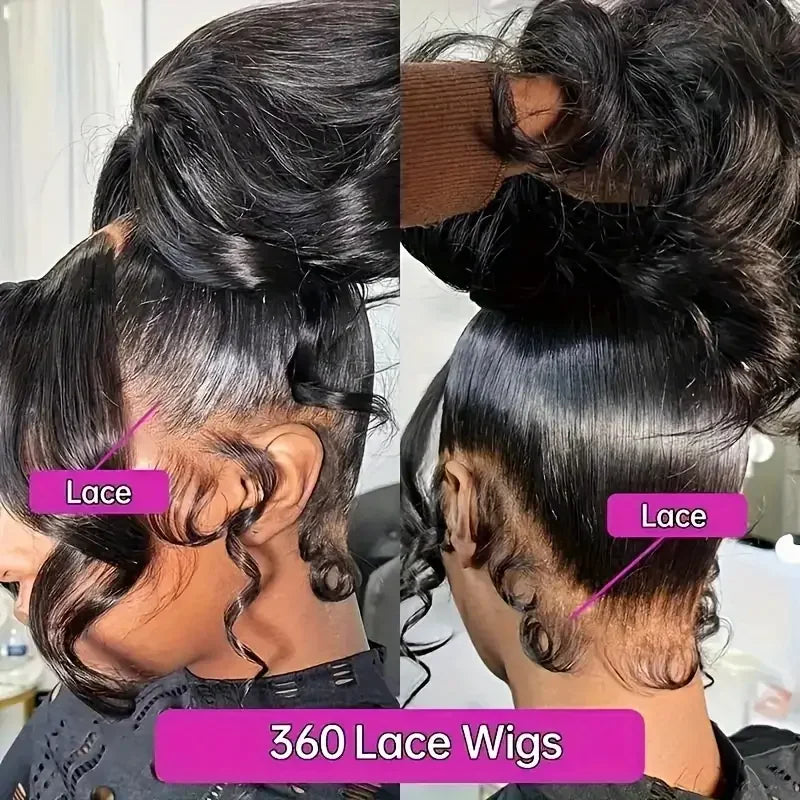 Body Wave 360 Lace Front Wig Human Hair 30 38 Inches High Density Lace Wig Water Wave HD 13x4/6 Lace Wig Human Hair Pre Plucked