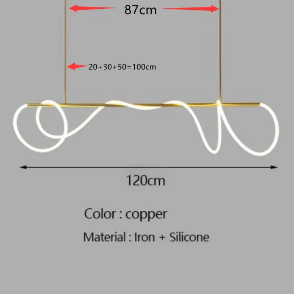 Modern Long Hose Led Ceiling Chandelier