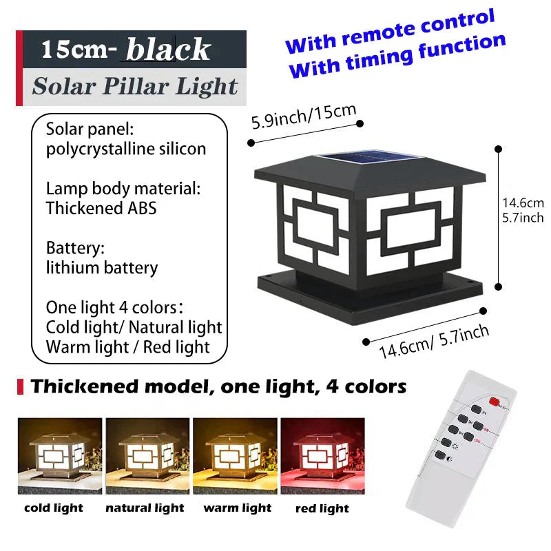 LED Solar Outdoor Light Pillar Solar Lights Waterproof