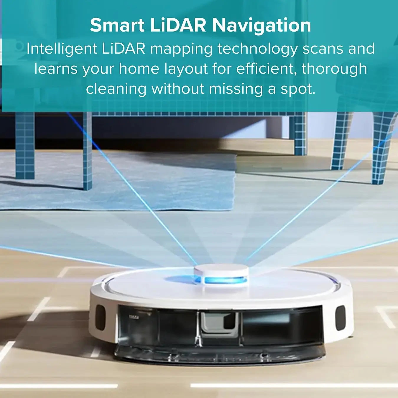 Midea M6 2-in-1 Robot Vacuum Cleaner and Mop Carpet Cleaner LiDAR Multi-Level Mapping Technology Powerful Suction