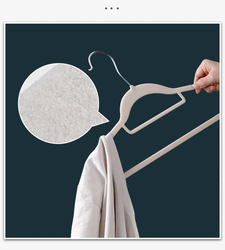 10 pcs /lot Velvet Hangers Non-Slip Clothes Rack Suit Shirt Coat Space Saving Hangers