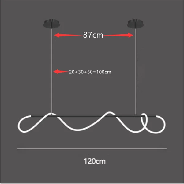 Modern Long Hose Led Ceiling Chandelier