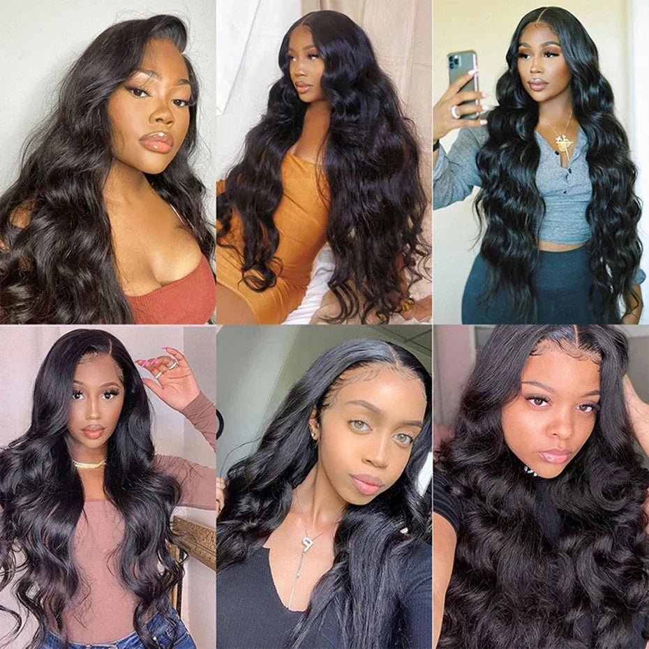 Body Wave 13x4 Lace Front Wigs Human Hair 13x6 Transparent Lace Frontal Wigs Human Hair PrePlucked 4x4 Lace Wigs For Women Bling