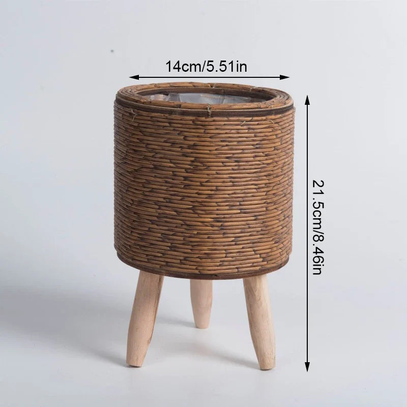Woven Flower Basket With Removable Legs