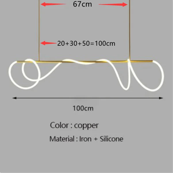 Modern Long Hose Led Ceiling Chandelier