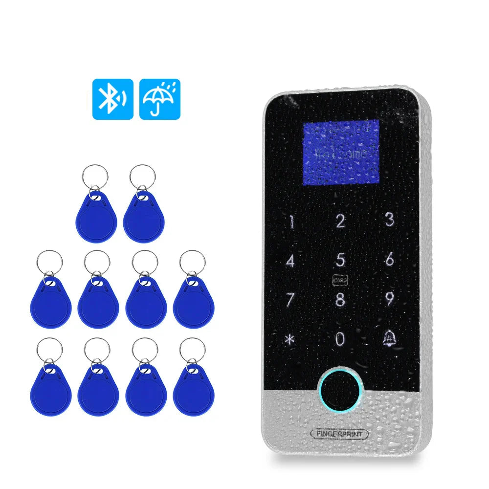 Waterproof Bluetooth  Fingerprint Access Controller, Touch Keypad, Door Opener System