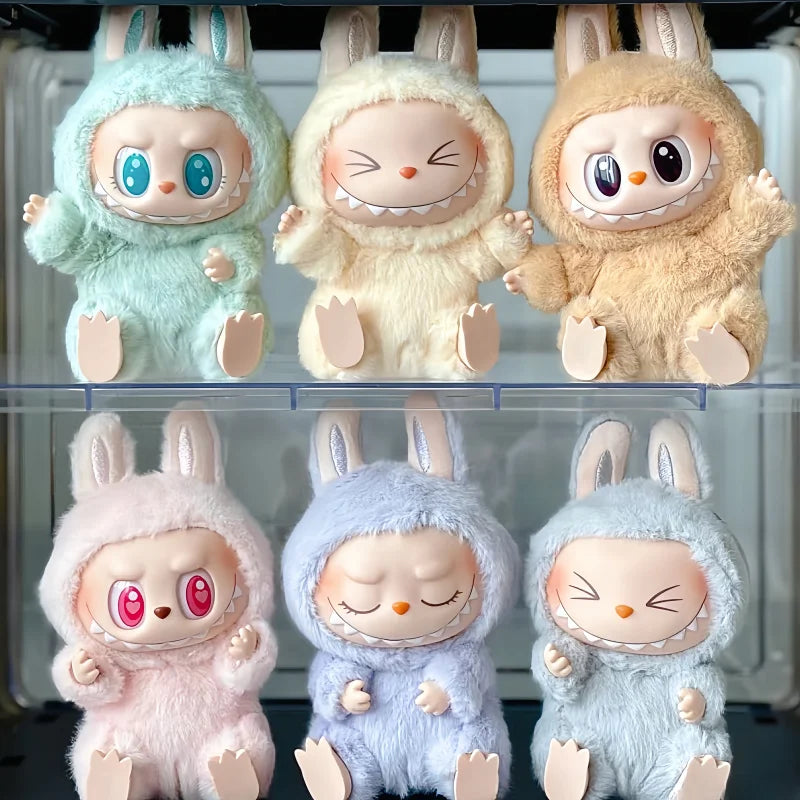 Genuine Labubu 1st And 2nd Generation Series Vinyl Pendant Doll Model Toys Cute The Monster Labubu Keychain Toy Christmas Gift 