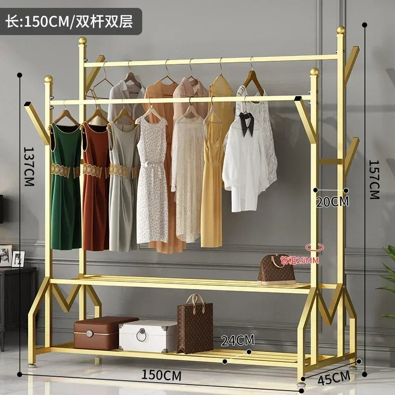 Hanger Clothing Garment Rack Clothes Wardrobes Heavy Duty Rolling Clothes Organizer with Wheel Perchero Coat Standing Coat Rack