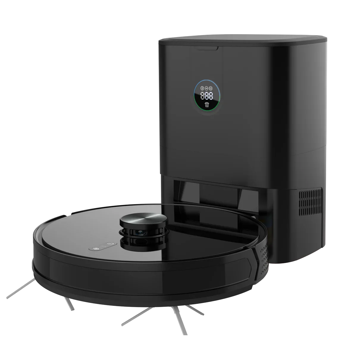 OMESER D900 Robot Vacuum Cleaner with Auto-empty Dock, 6000PA Suction, Multi-Floor Maping, Customized Wet Dry Room Cleaning