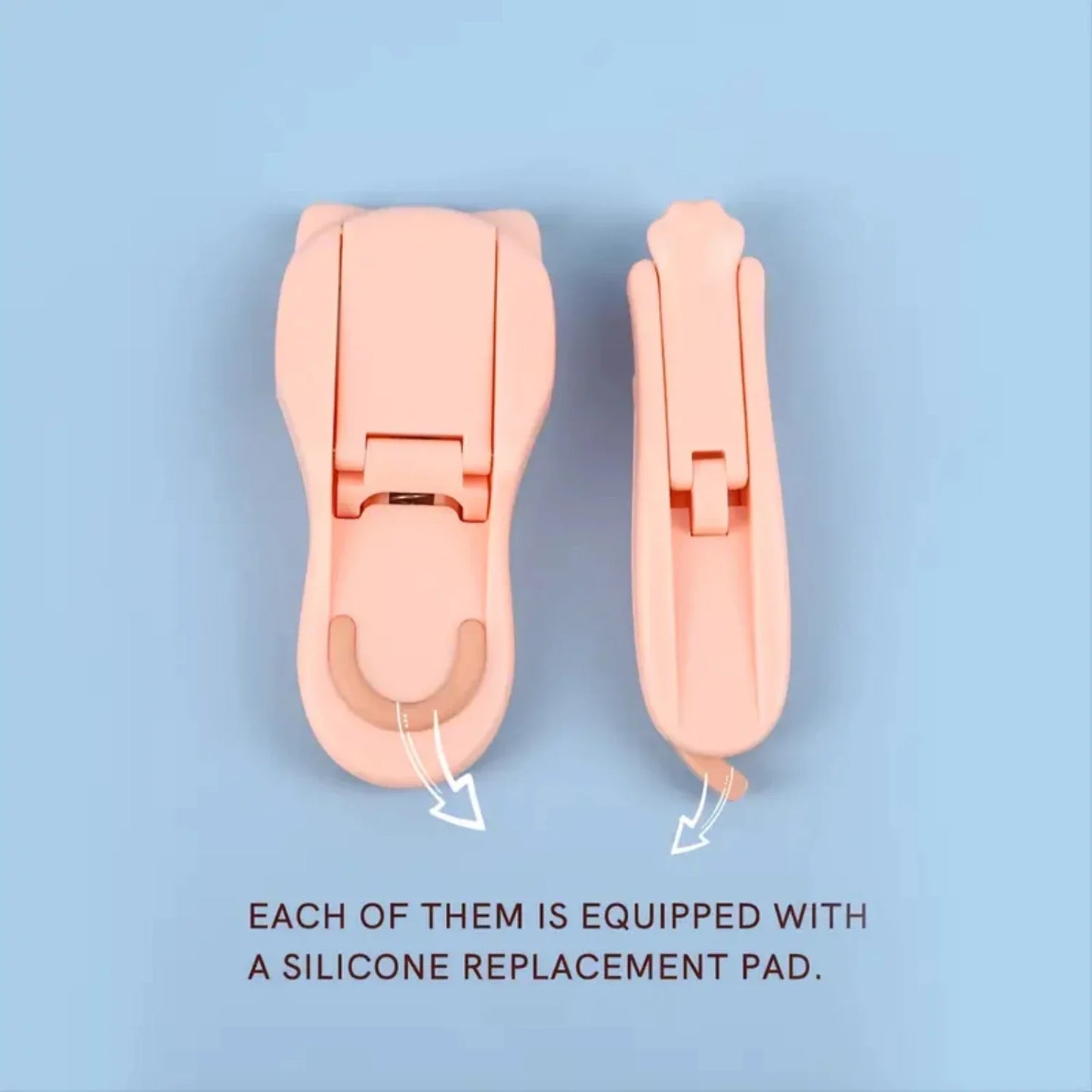 Compact and Portable Plastic Eyelash Curler Set - 2pcs with Extra Silicone Replacement Pads, Easy to Accurately Lift Partial Las