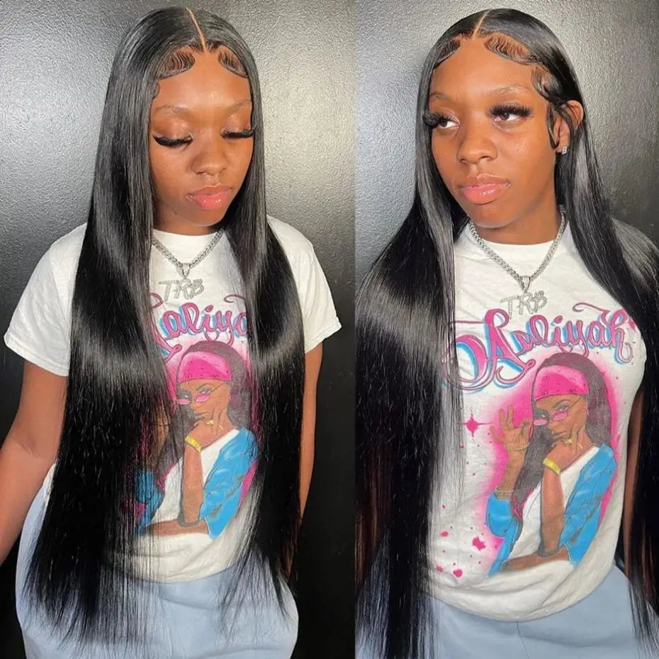 Straight Glueless Wigs Ready To Go Human Hair 4x6 5x5 Lace Closure Wig For Black Women 180% Brazilian Remy 13x4 Lace Front Wig