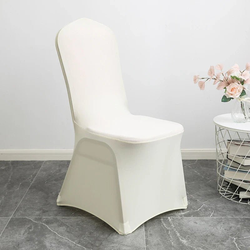 Grainbuds Wedding Dinning Chair Seat Covers High Stretch Solid Color Hotel Banquet Seat Cover Stretch Event Party Polyester Set