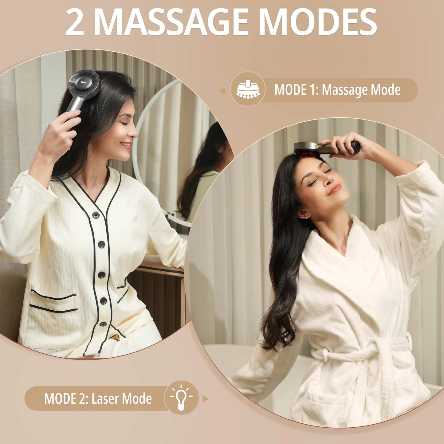 Breo LumiHeal Pro Hair Growth Massager - FDA-Cleared Low-Level Laser Therapy Scalp Massager with 72 Massage Bristles for Thinning Hair