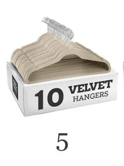 10pcs Velvet Non-Slip Clothing Hangers,45CM Seamless Flocking Hanger Dry and Wet Wardrobe Storage Adult Magic Cloth Hanger