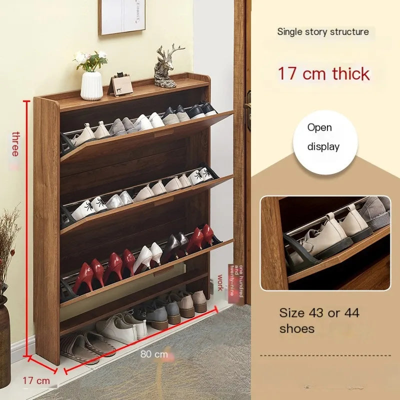 Flip Over Shoe Cabinet Simple Modern Door-side Tip-up Shoes Rack Ultra-thin Economical Home Multi-functional Assembled Shoe Rack