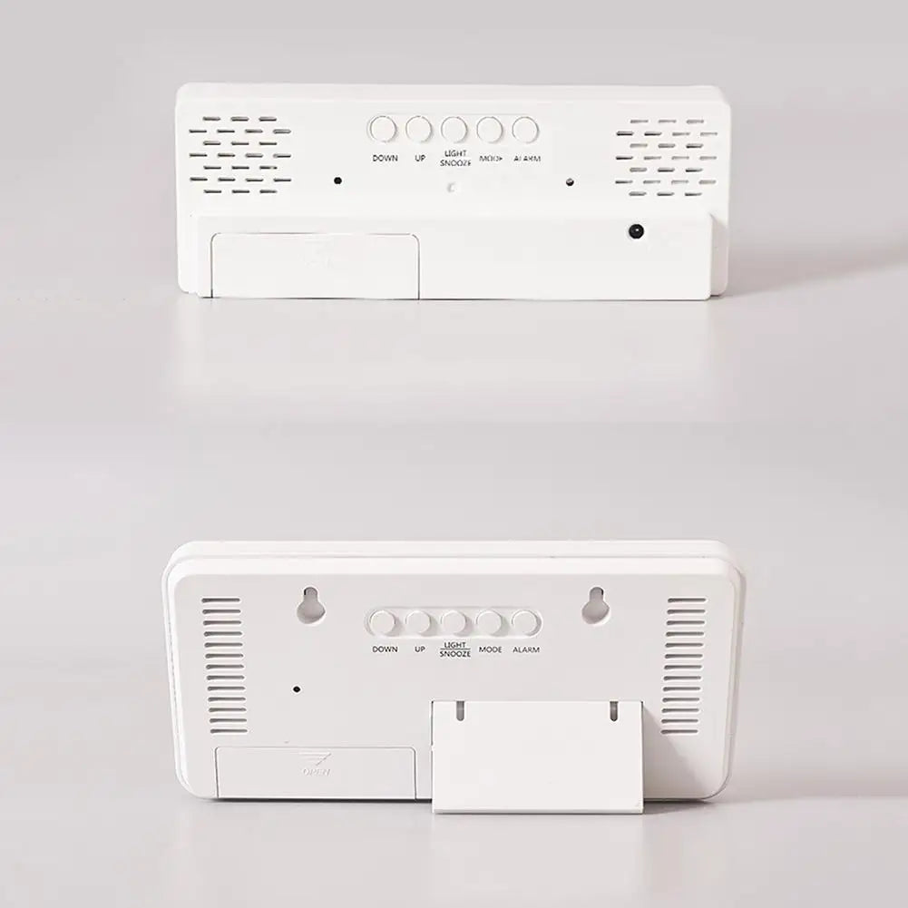 Led Mirror Digital Alarm Clock 12/24 Hours Adjustable Brightness