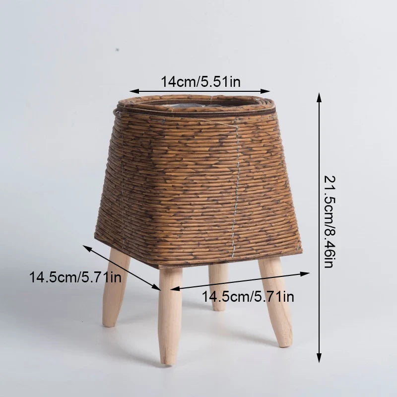 Woven Flower Basket With Removable Legs