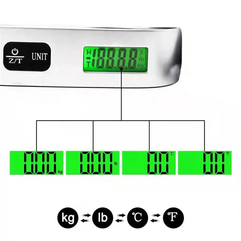 Portable Scale Digital LCD Display 110lb/50kg Electronic Bag Weight Balance Tools