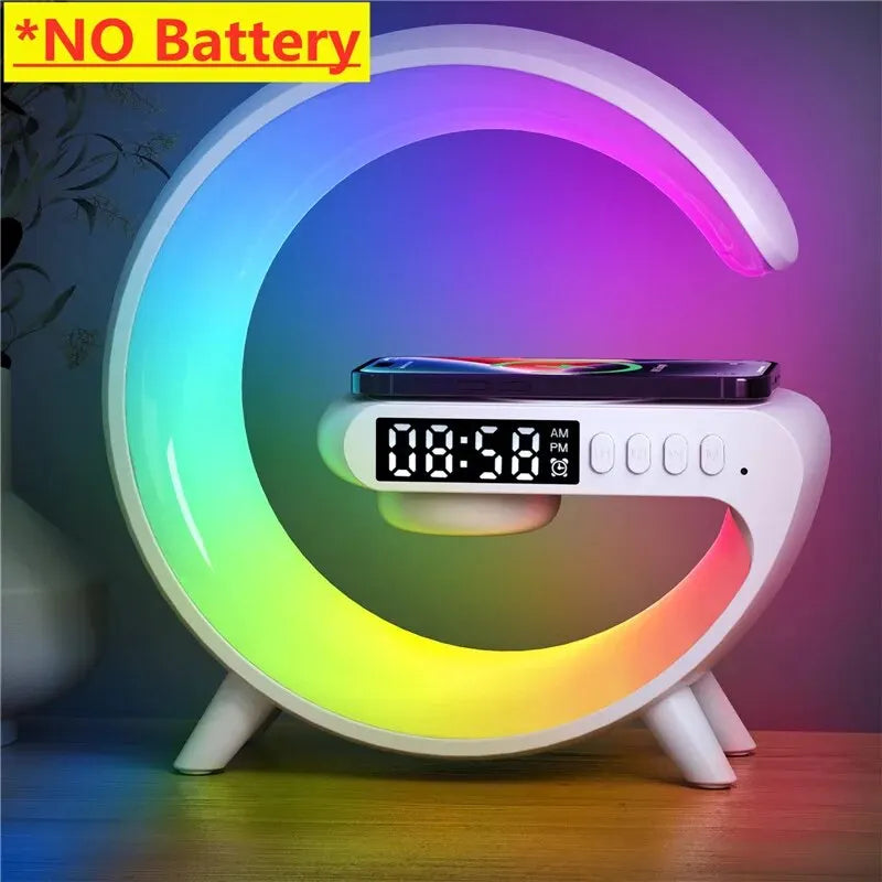 Wireless Charger Pad & Night Light Lamp Alarm Clock
