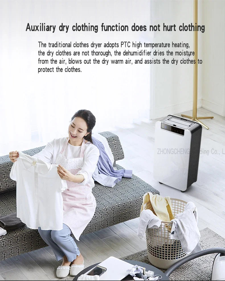 Air Dehumidifier DK01-T Dehumidifier household bedroom dehumidification Industrial Basement High Power Dehumidifier Small dryer