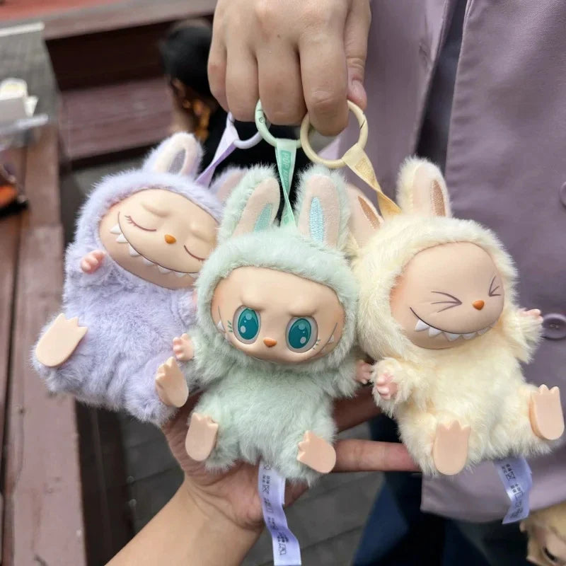 Genuine Labubu 1st And 2nd Generation Series Vinyl Pendant Doll Model Toys Cute The Monster Labubu Keychain Toy Christmas Gift 