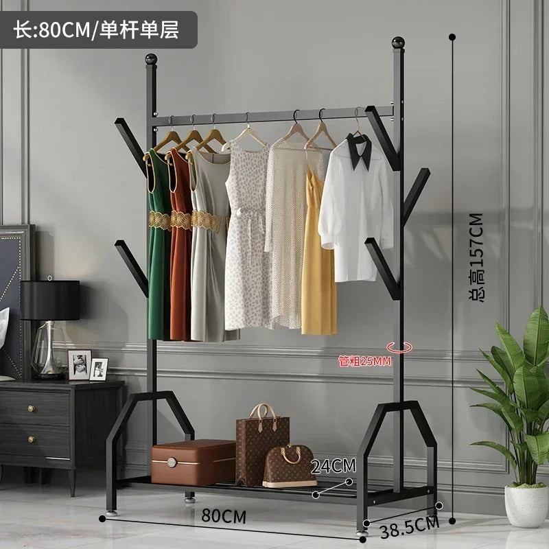 Hanger Clothing Garment Rack Clothes Wardrobes Heavy Duty Rolling Clothes Organizer with Wheel Perchero Coat Standing Coat Rack